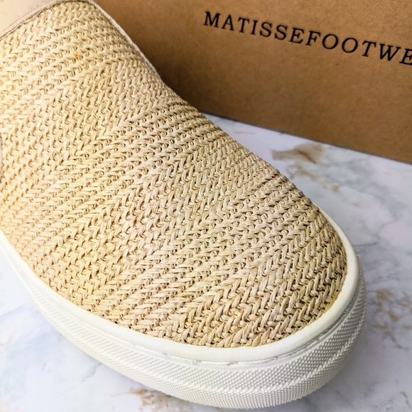 Bailey Natural Slip On Tan Straw Sneakers Preppy Women's 8 - Picture 7 of 7